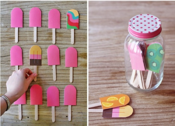 Home-made popsicle memory cards. Someone actually wrote "so easy!" on this one. Like it wouldn't take you all day to make those so perfectly and your kid wouldn't have them wrecked within 5 seconds.