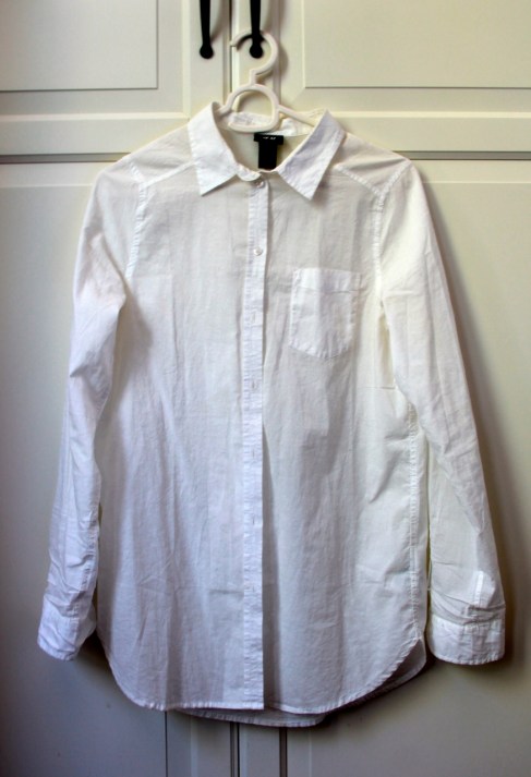 The white cotton shirt, before dyeing