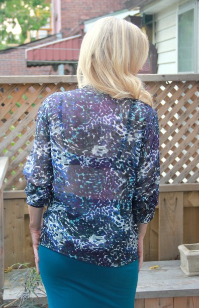 Burda chiffon blouse with tie band 10/2011 #128B