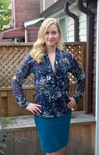 Burda chiffon blouse with tie band 10/2011 #128B