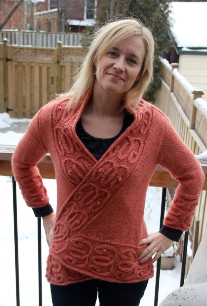 Voluta sweater designed by Rachel Erin