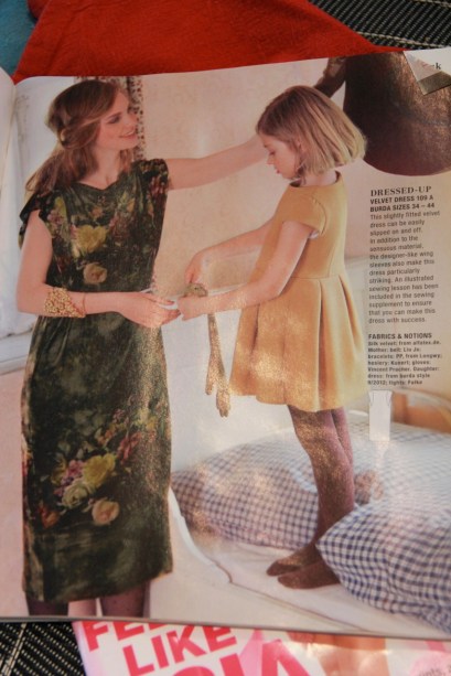 Burda Velvet Dress from issue 9/2013, pattern #109A