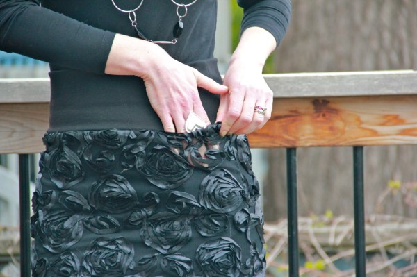 The little opening at the waistband seam to access the circuit board, battery, and accelerometer fob.