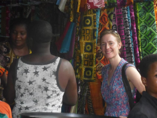 Batik Fabric Stall at the Ho Market, Volta Region, Ghana