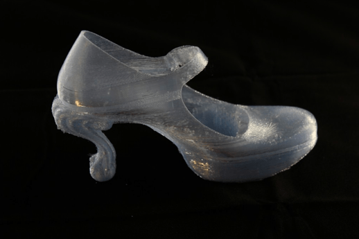 3D printed replicant of Fluevog's Queen Transcendant shoe