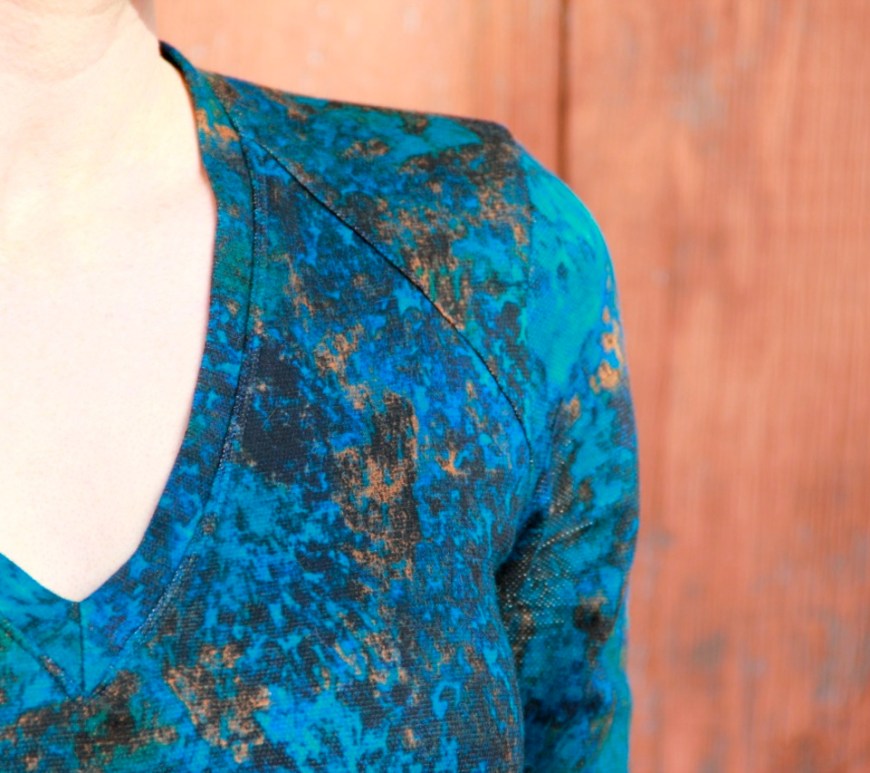 Burda V-neck Jersey Dress 10/2013 #111