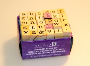 Studio G alphabet stamp set