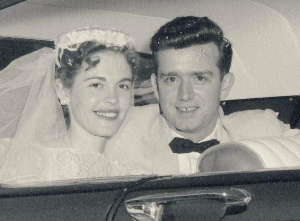 Mom & dad on their wedding day in 1957