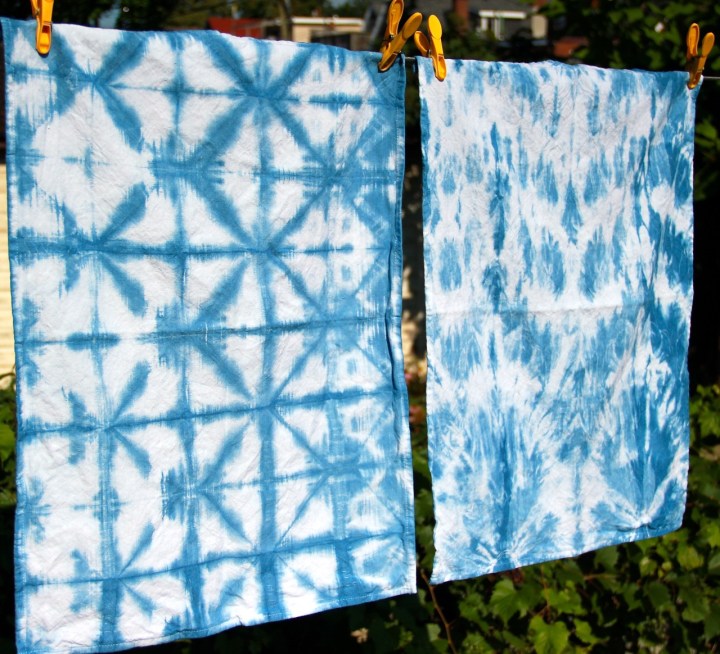 Frivolous at last shibori-dyed tea towels