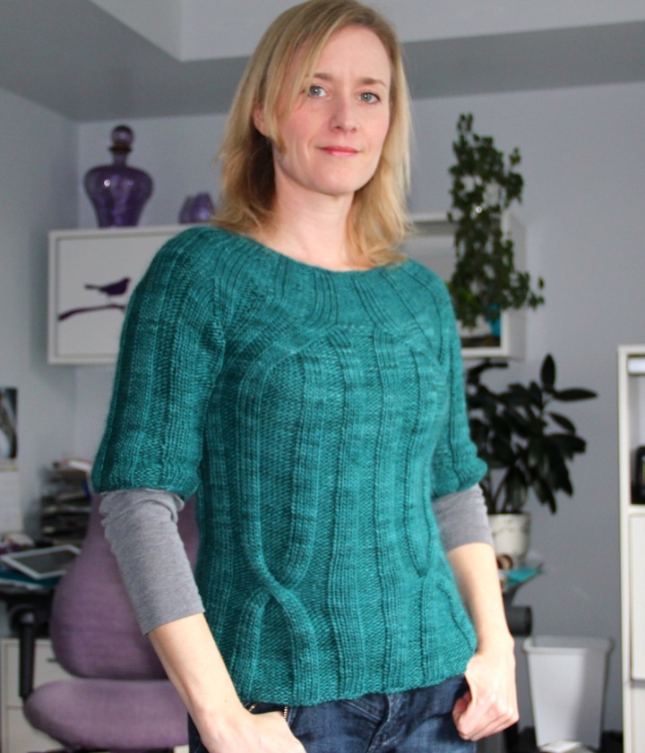 Frivolous at Last - Ribbed sweater in green